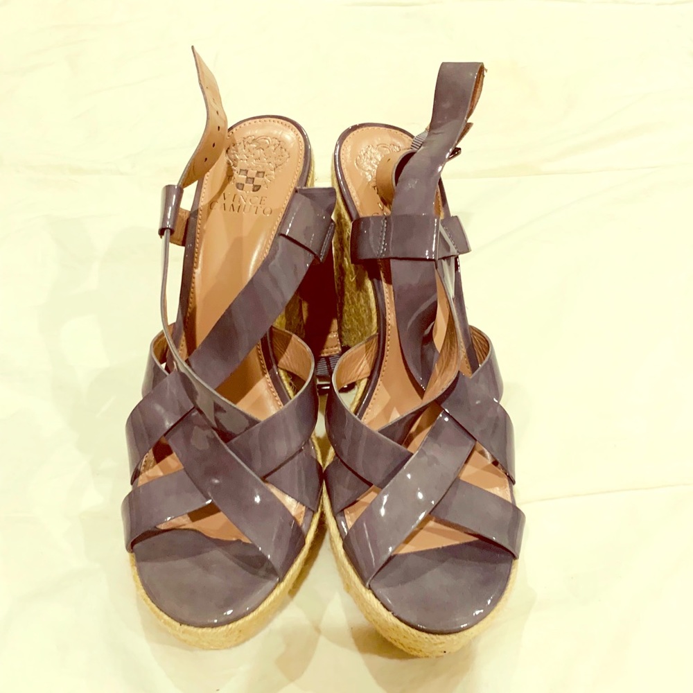 Barely worn Vince Camuto grey wedges